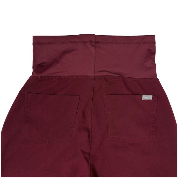 FIGS Maternity Jogger Scrubs Soft Stretch Pants Bottoms Burgundy XS - Picture 6 of 7